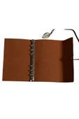 Coverzone Vintage Yaprak Motifli PU Deri Defter–80 Sayfa Çizgisiz Günlük,14.5x10.5 cm,Seyahat Defteri thumbnail 6