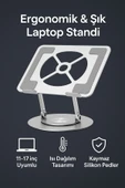 Coverzone X2 Katlanabilir Laptop Standı - Alüminyum Alaşım, 11-17 inç, Portatif, Dayanıklı, Rahat Kullanım thumbnail 1