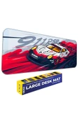 Coverzone 90×40cm XL Yarış Araba Mouse Pad – Su Geçirmez, Kaymaz Tabanlı, Dikişli Kenarlı Büyük Masa Matı thumbnail 7