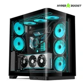 Hyper Rocket V335R BLK Micro-ATX Gaming Siyah Oyuncu Kasası + 850W PSU thumbnail 1
