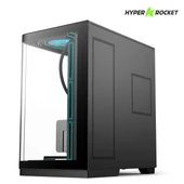 Hyper Rocket V335R BLK Micro-ATX Gaming Siyah Oyuncu Kasası + 850W PSU thumbnail 2