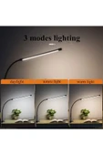 Coverzone Led Masa Lambası - 12W USB, Esnek Kol, Klipsli, 3 Renk Sıcaklığı, Kısılabilir Dimmerli SY-555 thumbnail 2