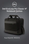 Dell EcoLoop Pro 14" Notebook Çantası CC5425C - Hafif, Ergonomik, Suya Dayanıklı, 3 Bölmeli, Siyah thumbnail 1