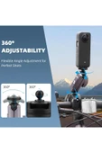 Coverzone Motosiklet ve Bisiklet İçin Kamera Montaj Kelepçesi GoPro Hero DJI Insta360 1/4 Vida Pocket 3 Uyumlu thumbnail 5