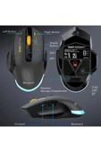 Coverzone W601 Tri-Mode Gaming Mouse – 12800 DPI, RGB, BT + 2.4GHz + Kablolu, Type-C Şarjlı Oyuncu Mouse thumbnail 2