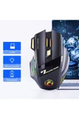 Coverzone Kablosuz RGB Oyuncu Mouse – 3200 DPI, Şarjlı, Ergonomik 2.4GHz Wireless Gaming Mouse | GW-X7 thumbnail 3