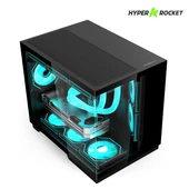 Hyper Rocket V332 BLK Micro-ATX Gaming Siyah Oyuncu Kasası + 650W PSU thumbnail 4