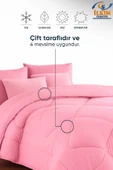 cs ilkim "HEDİYELİ" Tek Kişilik Lüx Pembe Welsoft Yorgan Çift Taraflı 155x215 thumbnail 6