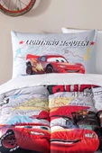 Özdilek Özdilek Lastikli Çarşaflı Lisanslı Tek Kişilik Çocuk Uyku Seti-Şimşek Mcq Cars On The Road Gri thumbnail 2