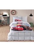 Özdilek Özdilek Lastikli Çarşaflı Lisanslı Tek Kişilik Çocuk Uyku Seti-Şimşek Mcq Cars On The Road Gri thumbnail 3