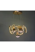 Bohem Aydınlatma GOLD ÇİFT ŞERİT MAXİ 4 top 3 renk led avize thumbnail 3