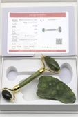 Yeşim Doğal Taş 2'li Özel Kutulu Sertifikalı Set Face Roller + Gua Sha Masaj Taşı - MSJ-0097 thumbnail 3