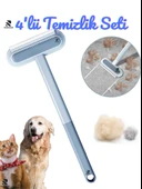 4'lü Temizlik Seti Kedi Tüy Toplama Köpek Tüy Toplama Cam Silme thumbnail 1