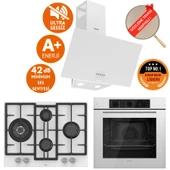 Ferre FlowART&SilentArt Rado / Yeni Seri Sessiz Beyaz  Ankastre Set (D087-SA +QBL62CB + ED076-WFA ) thumbnail 1