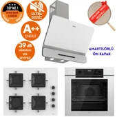 Ferre FryART & SilentArt Lova /Sessiz Beyaz Ankastre Set ( D081-SA + QEP63CB + SS206 ) thumbnail 1