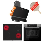 Ferre FryArt&FlowArt Trivona Sessiz Davlumbaz Elektrikli Inox Ank. Set (D080-SA + MS263 + XE63MI) thumbnail 1