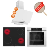 Ferre FryArt&FlowArt Solivra Sessiz Davlumbaz Elektrikli Beyaz Ank. Set (D064-SA + MS263 + QEP63CB) thumbnail 1