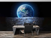 Aydan Dünya Uzaydan Görünüm Duvar Kağıdı thumbnail 4