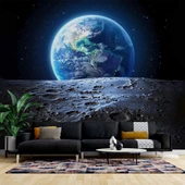 Aydan Dünya Uzaydan Görünüm Duvar Kağıdı thumbnail 1