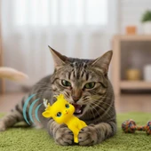 Evcil Hayvan Sesli Geyik Şeklinde Plastik Oyuncak thumbnail 1