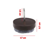 Çivili Keçeli Plastik Poligrit (10 Adet) Mobilya Masa Sandalye Parke Laminat Zemin Koruyucu Pabuç thumbnail 4