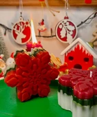 Kar Tanesi Mum / Yılbaşı Temalı Kokulu Mum thumbnail 2