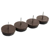 Çivili Keçeli Plastik Poligrit (10 Adet) Mobilya Masa Sandalye Parke Laminat Zemin Koruyucu Pabuç thumbnail 7