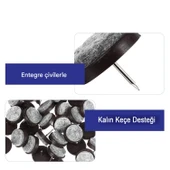 Çivili Keçeli Plastik Poligrit (10 Adet) Mobilya Masa Sandalye Parke Laminat Zemin Koruyucu Pabuç thumbnail 6