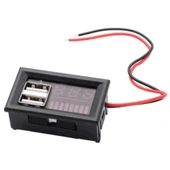 DİGİTAL AKÜ DİJİTAL VOLTAJ SEVİYE ÖLÇER 12V 2X USB CIKISLI POWERMASTER PM-23278 thumbnail 2