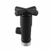 Taharet Musluğu Siyah Renk Komple Pirinç Ağır Tip Klozet Ara Musluğu Musluk thumbnail 2