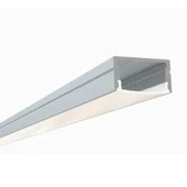 LED Kanal Profil Alüminyum sıva üstü İnce Kasa 13x6mm 1 Metre Üst Opak Pleksi 2128 Yan Kapak Dahil thumbnail 6