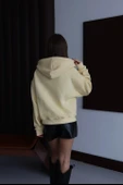 3 iplik şardonlu kapşonlu hoodie frm sarı p510437 thumbnail 4