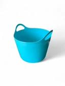 Turkuaz, Esnek Plastik Kova – 20 Litre, Temizli Kovası, Esneyebilen Oyuncak ve Çamaşır Sepeti thumbnail 3