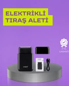 Kart Tasarımlı Şarjlı Tıraş Makinesi | 2 Başlıklı Hassas Kesim thumbnail 1