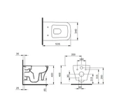 Bocchi Firenze Rimless Asma Klozet Parlak Beyaz Kapak Hariçtir 1304-064-0128 thumbnail 4