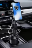 Çok Fonksiyonlu Araç İçi Bardak Tutucu & Telefon Standı - Ayarlanabilir Küçük Yemek Tepsisi CZ-94240 thumbnail 4