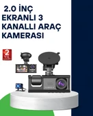 Üç Kameralı Araç Kamerası Full HD Gece Görüş  G-Sensör thumbnail 1