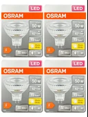 (4 Adet) Ledvance 12Volt 6,5W (50W) Sarı (2700K) GU5.3 Duylu (İğne Bacak) Led Spot Ampul thumbnail 1