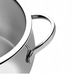 Nehir silver 16 cm derin tencere - paslanmaz çelik tencere thumbnail 2