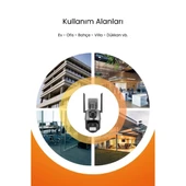 3 MP + 3 MP Çift Lens Wi-Fi TF Kart Girişli Güvenlik Kamerası thumbnail 4