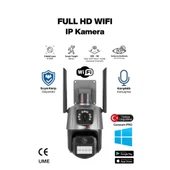 3 MP + 3 MP Çift Lens Wi-Fi TF Kart Girişli Güvenlik Kamerası thumbnail 1