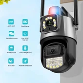 Çakarlı Çift Lensli Dış Mekan Güvenlik Kamerası thumbnail 1
