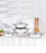 Nehir silver paslanmaz çelik tencere seti takımı 8 parça thumbnail 1