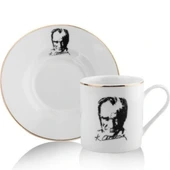 Atatürk Tasarımlı Porselen 2'li Kahve Seti thumbnail 2