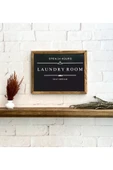 Banyo Laundry Room Siyah Zemin Ahşap Çerçeve 50 x 110 thumbnail 1