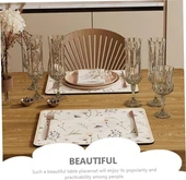 Çiçekli Kaymaz Servis Matı thumbnail 3