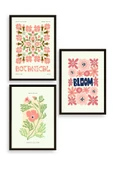 Botanik Üçlü Ahşap Çerçeveli Tablo 23 x 30 thumbnail 1