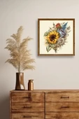Ayçiçeği Ahşap Çerçeveli Tablo 50 x 50 thumbnail 2