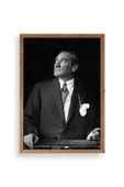 Atatürk Ahşap Çerçeveli Tablo 23 x 30 thumbnail 1