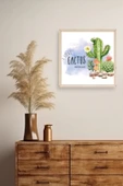 Kaktüs Ahşap Çerçeveli Tablo 42 x 42 thumbnail 2